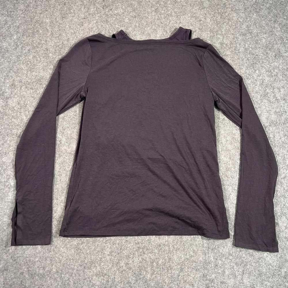 Athleta Spring Night Purple Essence Groove Long Sleeve Shirt Women's Size Medium - Picture 6 of 6